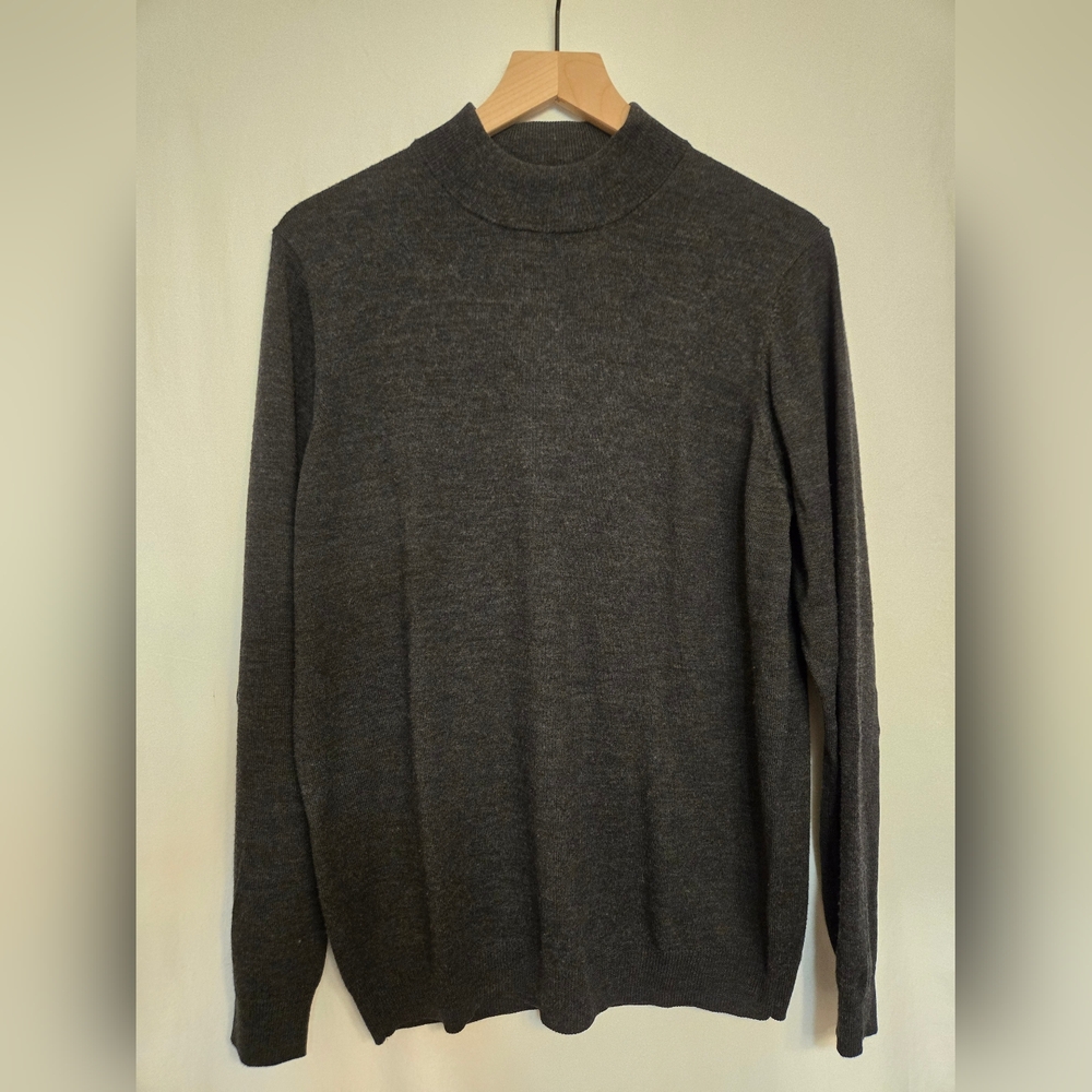 Pronto-Uomo 100% Extra Fine Merino Wool Women’s Sweater Size Medium Dark Grey